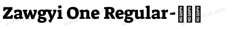 Zawgyi One Regular字体转换
